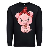 Black cute pig Premium Sweatshirt - texasbilliewilder