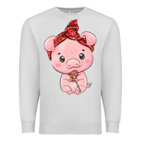 Dove Grey cute pig Premium Sweatshirt - texasbilliewilder