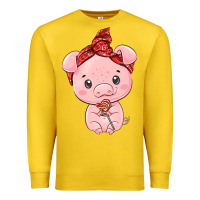 Lemon cute pig Premium Sweatshirt - texasbilliewilder