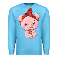 Ocean Blue cute pig Premium Sweatshirt - texasbilliewilder