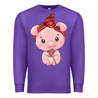 Purple cute pig Premium Sweatshirt - texasbilliewilder