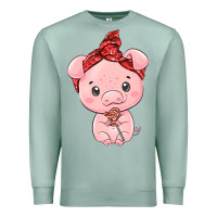 Seafoam cute pig Premium Sweatshirt - texasbilliewilder