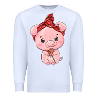White cute pig Premium Sweatshirt - texasbilliewilder