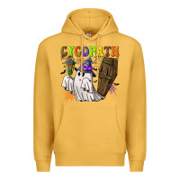 Mustard Cycopath Premium Hoodie - NancyCooperArtShop