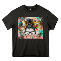 Asphalt teacher messy bun tumbler Heavy Core Tee - BarkalooDesign