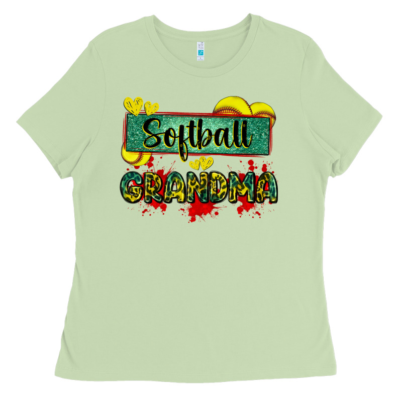 Softball Grandma With Leopard Ladies Tee by Zillion Design Studio | Teevron