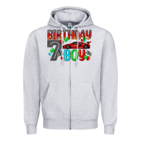 Heather Grey birthday boy Zipper Hoodie - BundleAndBundleShop