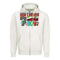 Oatmeal Heather birthday boy Zipper Hoodie - BundleAndBundleShop
