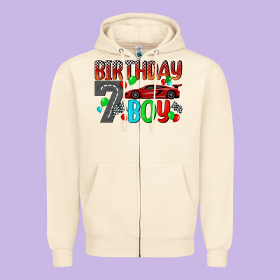 Birthday Boy Zipper Hoodie Designed By Bundleandbundleshop