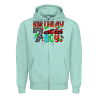 Seafoam birthday boy Zipper Hoodie - BundleAndBundleShop