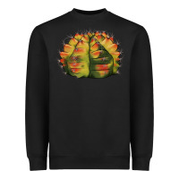 Black Gymnocalycium Variegated Cactus Heavyweight Sweatshirt - LillyAllenDesigns