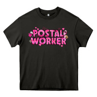 Asphalt Breast Cancer Postal Worker Heavy Core Tee - texasbilliewilder