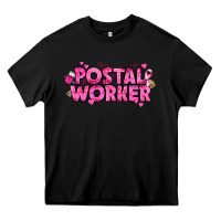 Black Breast Cancer Postal Worker Heavy Core Tee - texasbilliewilder