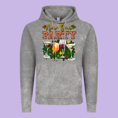 New Year Party Christmas Coctail Vintage Hoodie Designed By Adodesignshop