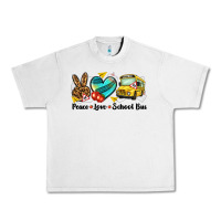 Lunar Rock peace love school bus Urban Heavy Tee - NancyCooperArtShop