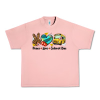 Salmon peace love school bus Urban Heavy Tee - NancyCooperArtShop