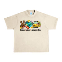 Sandshell peace love school bus Urban Heavy Tee - NancyCooperArtShop
