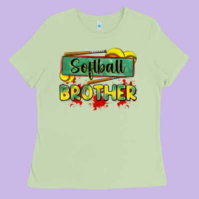 Softball Brother Ladies Tee Designed By Zillion Design Studio