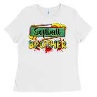 White softball brother Ladies Tee - Zillion Design Studio