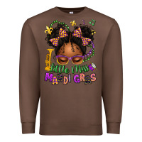 Chestnut little miss mardi gras afro messy bun kid Premium Sweatshirt - texasbilliewilder