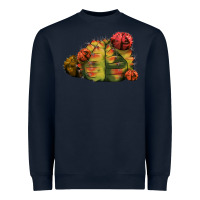 Navy Gymnocalycium Variegated Cactus Heavyweight Sweatshirt - LillyAllenDesigns