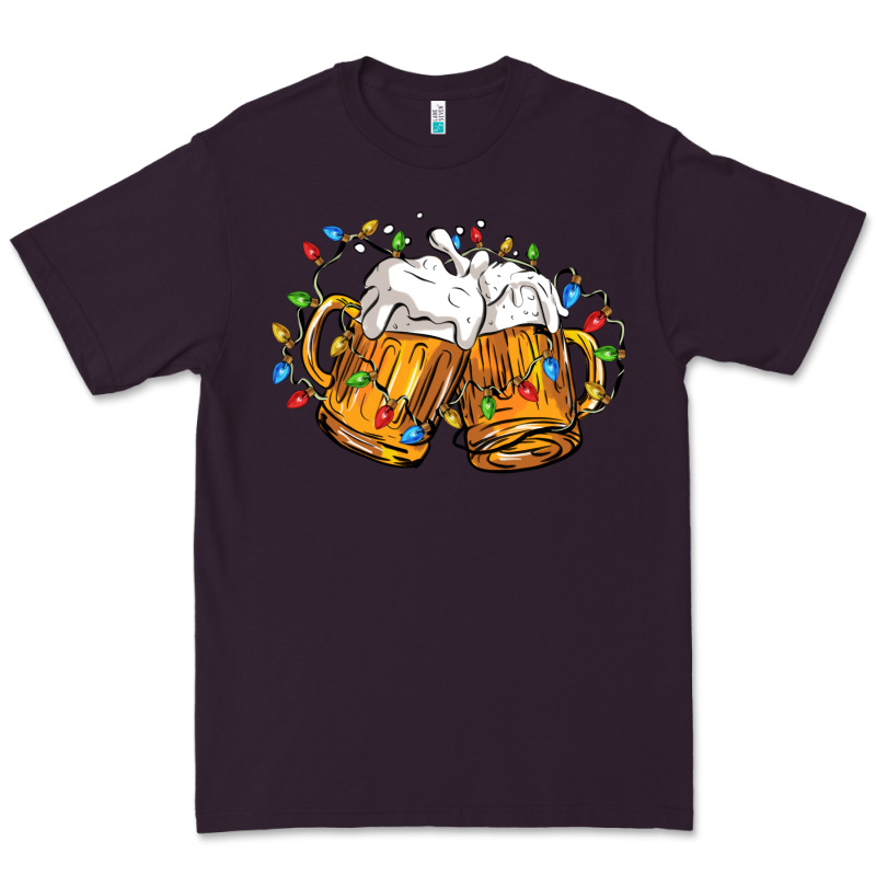Beer With Christmas Lights Premium Tee by FaDigitalArtStudio | Teevron