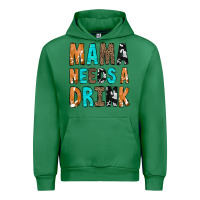Emerald Mama Needs a Drink Urban Hoodie - CowCowDesign