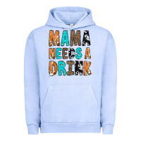 Pigment Grape Ice Mama Needs a Drink Urban Hoodie - CowCowDesign