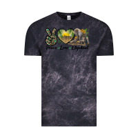 Cloud Black Peace Love Elephant Vintage Tee - LillyAllenDesigns