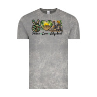 Cloud Rock Peace Love Elephant Vintage Tee - LillyAllenDesigns