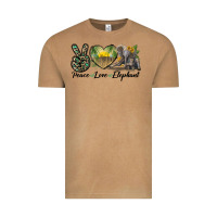 Vintage Camel Peace Love Elephant Vintage Tee - LillyAllenDesigns