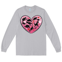 Moon Dust dinosaur valentine heart Long Sleeve Tee - MaliasSmallBusiness