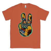 Copper Aztec Sunflower Peace Sign Classic Tee - Jasminsmagicworld