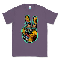 Lavender Aztec Sunflower Peace Sign Classic Tee - Jasminsmagicworld