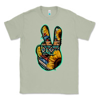 Matcha Aztec Sunflower Peace Sign Classic Tee - Jasminsmagicworld