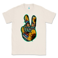 Natural Aztec Sunflower Peace Sign Classic Tee - Jasminsmagicworld