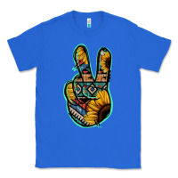 True Royal Aztec Sunflower Peace Sign Classic Tee - Jasminsmagicworld