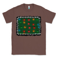 Chestnut christmas buffalo plaid and lights background Classic Tee - AdoDesignShop