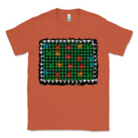 Christmas Buffalo Plaid And Lights Background Classic Tee | Teevron
