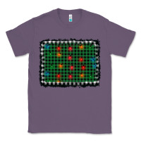 Lavender christmas buffalo plaid and lights background Classic Tee - AdoDesignShop