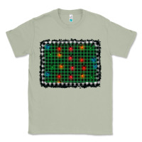 Matcha christmas buffalo plaid and lights background Classic Tee - AdoDesignShop
