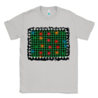 Moon Dust christmas buffalo plaid and lights background Classic Tee - AdoDesignShop