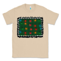 Mushroom christmas buffalo plaid and lights background Classic Tee - AdoDesignShop