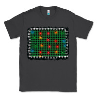 Smoke christmas buffalo plaid and lights background Classic Tee - AdoDesignShop