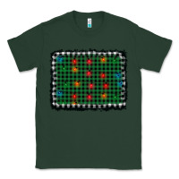 Sports Green christmas buffalo plaid and lights background Classic Tee - AdoDesignShop