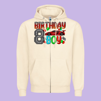 Birthday Boy Zipper Hoodie Designed By Bundleandbundleshop