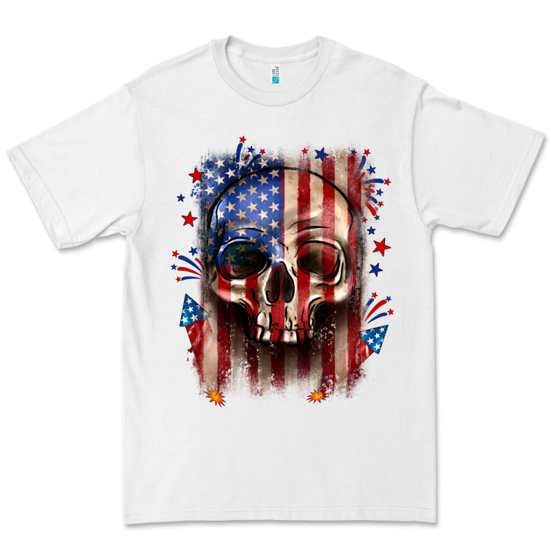 4th Of July Skull American Flag Premium Tee by Neo Western | Teevron