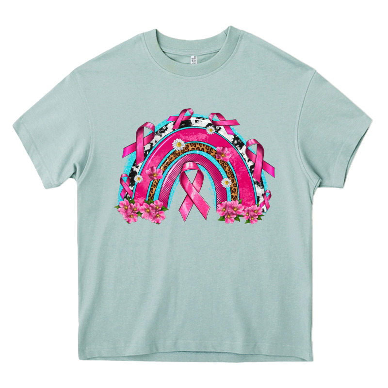 Breast Cancer Rainbow Heavy Core Tee by texasbilliewilder | Teevron