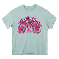 Arona Breast Cancer Rainbow Heavy Core Tee - texasbilliewilder