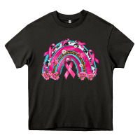 Asphalt Breast Cancer Rainbow Heavy Core Tee - texasbilliewilder